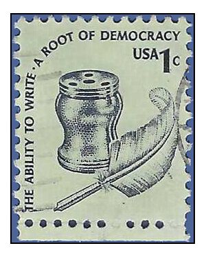 #1581 1c Americana Issue Inkwell and Quill 1977 Used