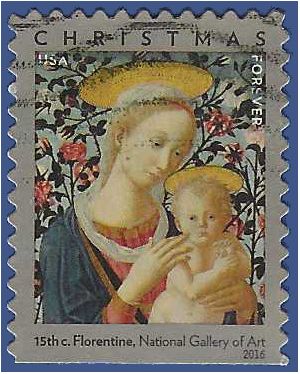 #5143 (47c Forever) Florentine Madonna and Child Booklet Single 2016 Used