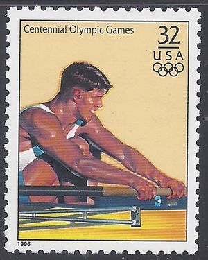#3068L 32c 1996 Summer Olympics Men's Rowing 1996 Mint NH