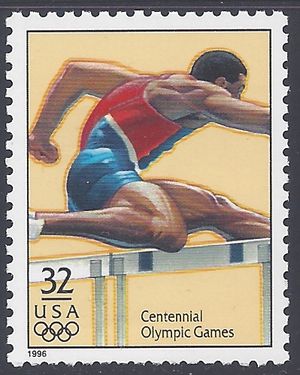 #3068m 32c 1996 Summer Olympics Men's Hurdles 1996 Mint NH