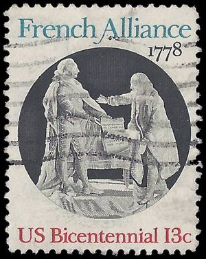 #1753 13c French Alliance American Bicentennial 1978 Used