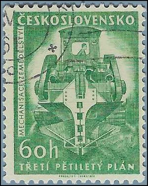 Czechoslovakia #1022 1961 CTO Pencil Note on Back