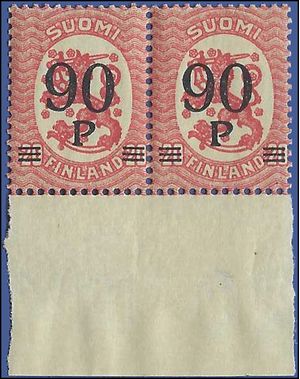 Finland # 125 1921 Mint NH Attached Pair