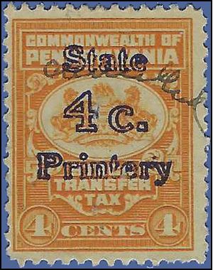 Pennsylvania SRS# ST5 4c Stock Transfer Tax used
