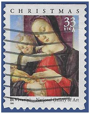 #3355 33c Madonna and Child Booklet Single 1999 Used