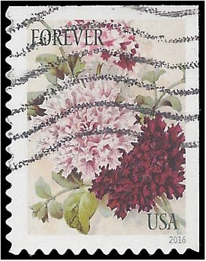 #5050 Botanical Art Petunias  Booklet Single 2016 Used