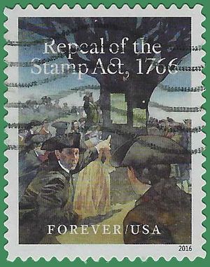 #5064 (47c Forever) Repeal of the Stamp Act 1766 2016 Used