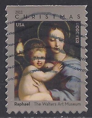 #4570 (44c Forever) Christmas Madonna and Child Booklet Single 2011 Used