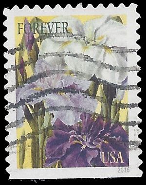#5048 Botanical Art Japanese Iris  Booklet Single 2016 Used