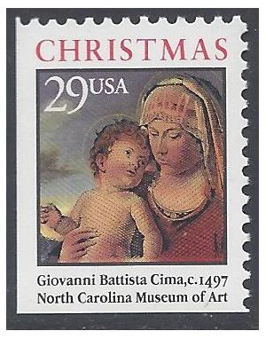 #2790 29c Madonna and Child Booklet Single 1993 Mint NH