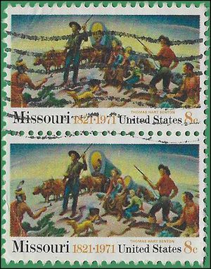 #1426 8c 150th Anniversary Missouri Statehood 1971 Used Attached Pair