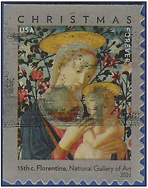 #5143 (47c Forever) Florentine Madonna and Child Booklet Single 2016 Used