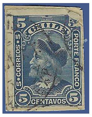 Chile #  41 1900 Used On Piece Fault