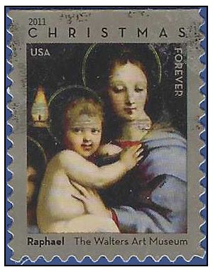 #4570 (44c Forever) Christmas Madonna and Child Booklet Single 2011 Used