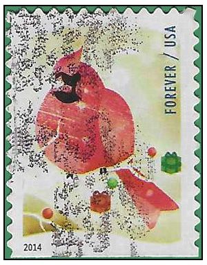 #4939 (49c Forever) Winter Fun - Cardinal Booklet Single 2014 Used