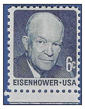 #1393 6c Dwight D. Eisenhower Dull Gum 1970 Mint NH