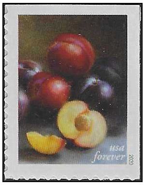 #5484 (55c Forever) Red & Black Plums Booklet Single 2020 Mint NH
