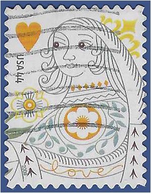 #4405 Love Issue Queen of Hearts Booklet Single 2009 Used