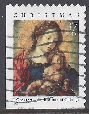 #3675 37c Christmas, Madonna and Child 2002 Used