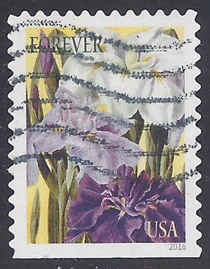 #5048 Botanical Art – Japanese Iris  Booklet Single 2016 Used
