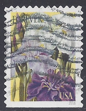 #5048 Botanical Art – Japanese Iris  Booklet Single 2016 Used