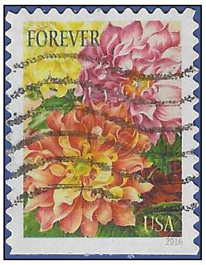 #5045 Botanical Art Dahlias Booklet Single 2016 Used