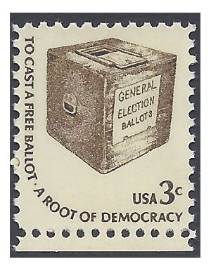 #1584 3c Early Ballot Box Dull Gum1977 Mint NH