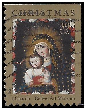 #4100 39c Madonna and Child with Bird 2006 Used