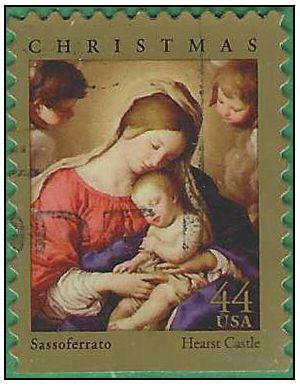 #4424 44c Madonna and Sleeping Child Booklet Single 2009 Used