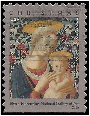 #5143 (47c Forever) Florentine Madonna and Child Booklet Single 2016 Used