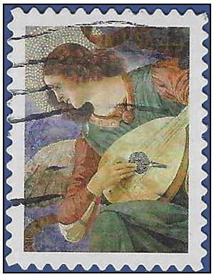 #4477 44c Christmas, Angel With Lute 2010 Used