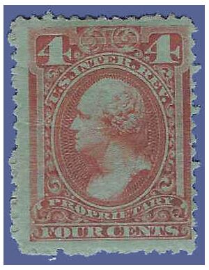 Scott RB14b 4c Internal Revenue Proprietary George Washington 1875-81 Mint HR