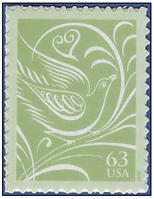 #3999 63c Wedding Doves Booklet Single 2006 Mint NH