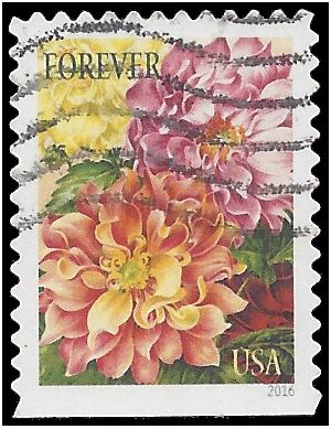 #5045 Botanical Art Dahlias Booklet Single 2016 Used