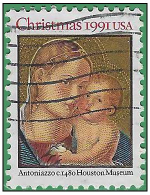#2578 29c Madonna and Child 1991 Used