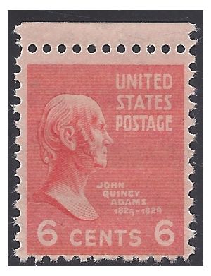 # 811 6c Presidential Issue John Quincy Adams 1938 Mint NH