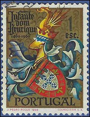 Portugal # 860 1960 Used Paper Stuck on Back