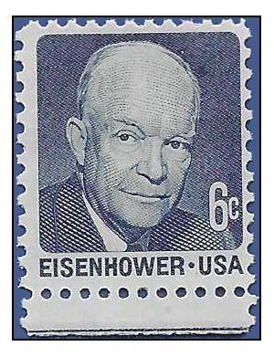 #1393 6c Dwight D. Eisenhower Dull Gum 1970 Mint NH