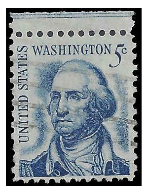#1283 5c George Washington 1966 Used