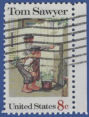 #1470 8c American Folklore Tom Sawyer 1972 Used