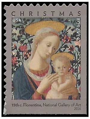 #5143 (47c Forever) Florentine Madonna and Child Booklet Single 2016 Mint NH