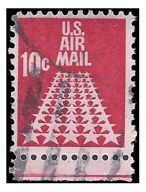 Scott C 72 10c US Air Mail Fifty Star Runway 1968 Used