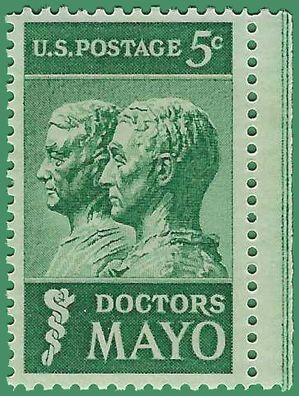#1251 5c Drs. William and Charles Mayo 1964 Mint NH