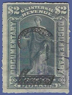 Scott R191 $2.00 US Internal Revenue  Documentary 1902 Used