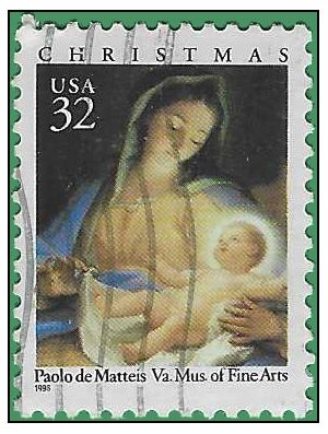 #3107 32c Madonna and Child 1996 Used