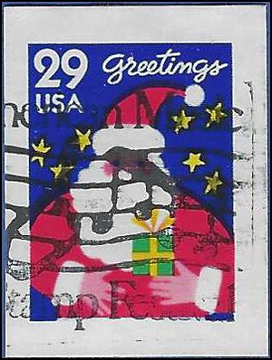 #2873 29c Christmas Santa Claus 1994 Used