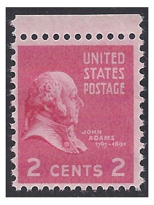 # 806 2c Presidential Issue John Adams 1938 Mint NH