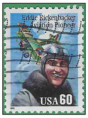 #2998 60c Eddie Rickenbacker Sm Date 1995 Used