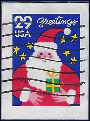 #2873 29c Christmas Santa Claus 1994 Used