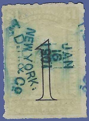 Scott R184 $1.00 US Internal Revenue  Documentary 1900 Used